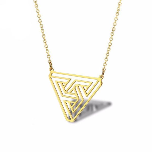 stainless steel golden penrose triangle openwork geometric necklaces minimalist women jewelry necklace chains, Silver
stainless steel golden penrose triangle openwork geometric necklaces minimalist women jewelry necklace chains, Silver
