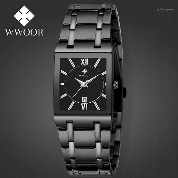 wristwatches watches men 2021 wwoor classic full stainless steel black rectangle watch waterproof quartz wristwatch, Slivery;brown
wristwatches watches men 2021 wwoor classic full stainless steel black rectangle watch waterproof quartz wristwatch, Slivery;brown