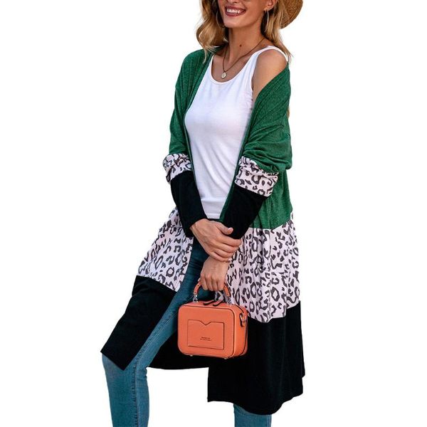 women coat contrast color printed knitwear long sleeve loose sweater open front pocket cardigan comfortable women's jackets, Black;brown
women coat contrast color printed knitwear long sleeve loose sweater open front pocket cardigan comfortable women's jackets, Black;brown