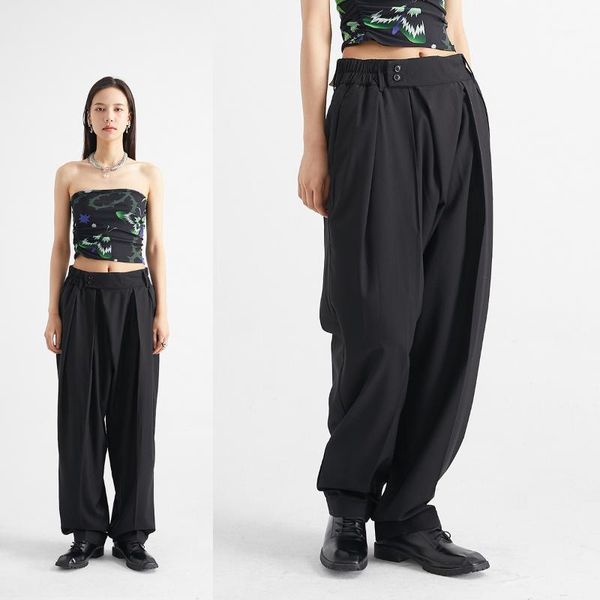 men women clothing fashion loose pleated elastic waist casual wide leg harem pants plus size singer costumes 27-46 men's, Black
men women clothing fashion loose pleated elastic waist casual wide leg harem pants plus size singer costumes 27-46 men's, Black