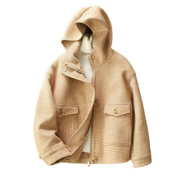 women's wool & blends japanese quality double-sided tweed short coat 2021 winter jacket small autumn b011, Black
women's wool & blends japanese quality double-sided tweed short coat 2021 winter jacket small autumn b011, Black