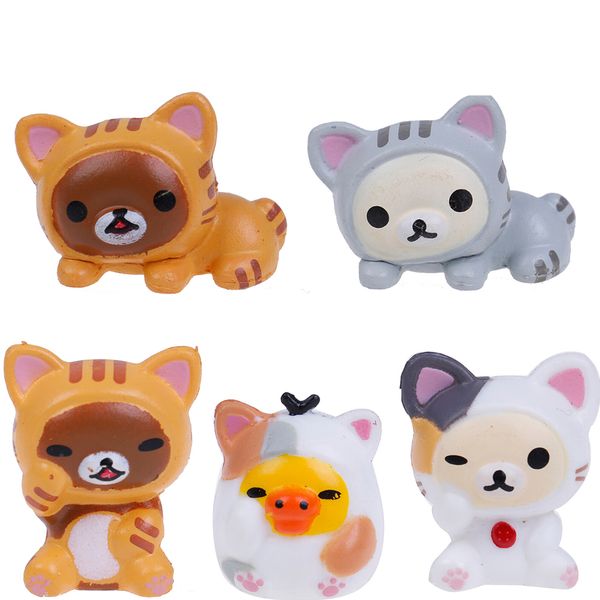 5pcs Cute Cat Rilakkuma Cosplay Mini Cat PVC Action Figures Toys Moss Bonsai Small Landscape Animals Model Decoration Toy
5pcs Cute Cat Rilakkuma Cosplay Mini Cat PVC Action Figures Toys Moss Bonsai Small Landscape Animals Model Decoration Toy