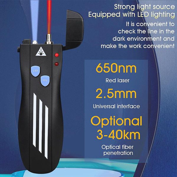 fiber optic equipment comptyco 30mw/20mw/10mw/5km mini visual fault locator,fiber cable tester 5-30km range
fiber optic equipment comptyco 30mw/20mw/10mw/5km mini visual fault locator,fiber cable tester 5-30km range