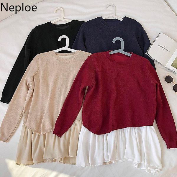 neploe 2021 sweater women korean irregular patchwork pullovers o-neck long sleeve jumper fashion sueter coat female 4g777 women's sweat, White;black
neploe 2021 sweater women korean irregular patchwork pullovers o-neck long sleeve jumper fashion sueter coat female 4g777 women's sweat, White;black