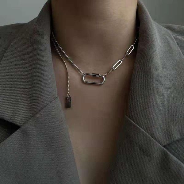 pendant necklaces fashion geometric paper clip necklace for women simple chain party jewelry gift wholesale, Silver
pendant necklaces fashion geometric paper clip necklace for women simple chain party jewelry gift wholesale, Silver