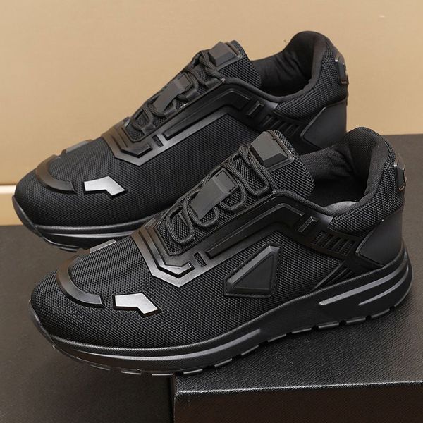 

Geometer design men's casual shoes nylon breathable vamp chunky sneakers black shoes white soles top quality outdoor Clunky sneaker