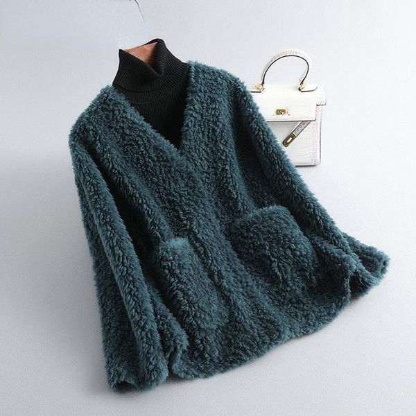 women's fur & faux 2022 women winter fashion sheep shearing warm coats female short genuine lamb jackets ladies v-neck loose overcoats, Black
women's fur & faux 2022 women winter fashion sheep shearing warm coats female short genuine lamb jackets ladies v-neck loose overcoats, Black