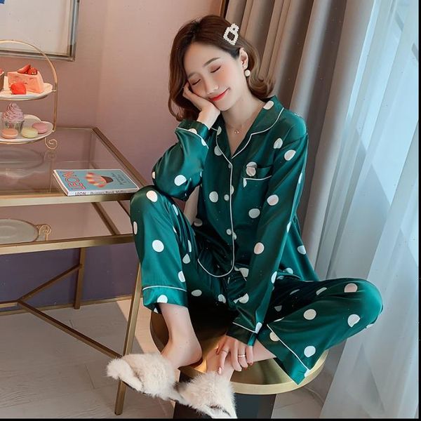 silk satin pajamas set womens sleepwears pyjama sets long sleeve fashion homewear girl nightwear suit, Black;red
silk satin pajamas set womens sleepwears pyjama sets long sleeve fashion homewear girl nightwear suit, Black;red