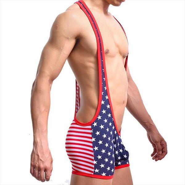 mens undershirt underwear soft men usa flag bodysuit tank jumpsuits wrestling singlets, White;black
mens undershirt underwear soft men usa flag bodysuit tank jumpsuits wrestling singlets, White;black