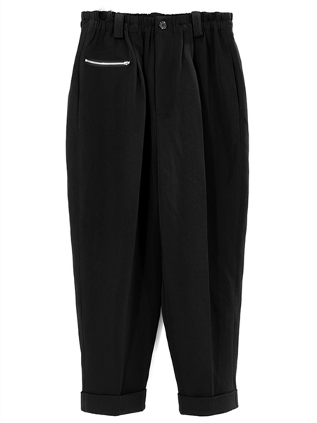 men's pants spring and summer hair stylist loose casual fashion nightclub pure color with white zipper at the cuff, Black
men's pants spring and summer hair stylist loose casual fashion nightclub pure color with white zipper at the cuff, Black