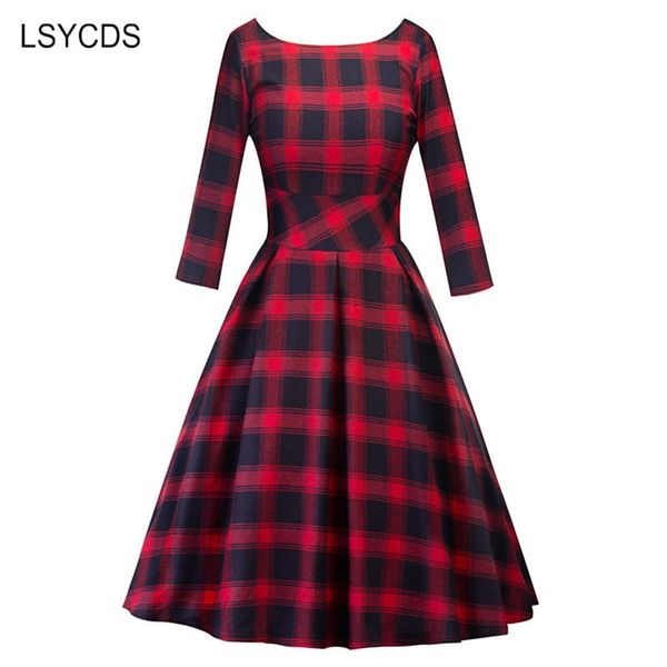 casual dresses cotton plaid women 2021 autumn three quarter sleeve backless ladies dress knee-length elegant retro 50s vintage, Black;gray
casual dresses cotton plaid women 2021 autumn three quarter sleeve backless ladies dress knee-length elegant retro 50s vintage, Black;gray