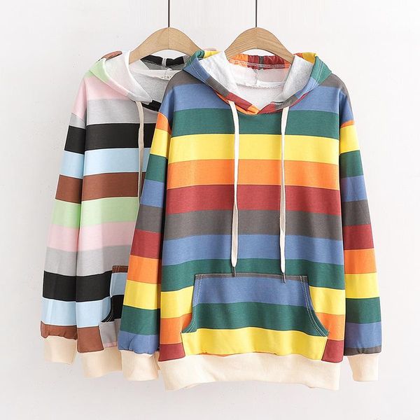 women's hoodies & sweatshirts 2021 autumn sweatshirt women pullover fashion rainbow casual hooded with pocket, Black
women's hoodies & sweatshirts 2021 autumn sweatshirt women pullover fashion rainbow casual hooded with pocket, Black