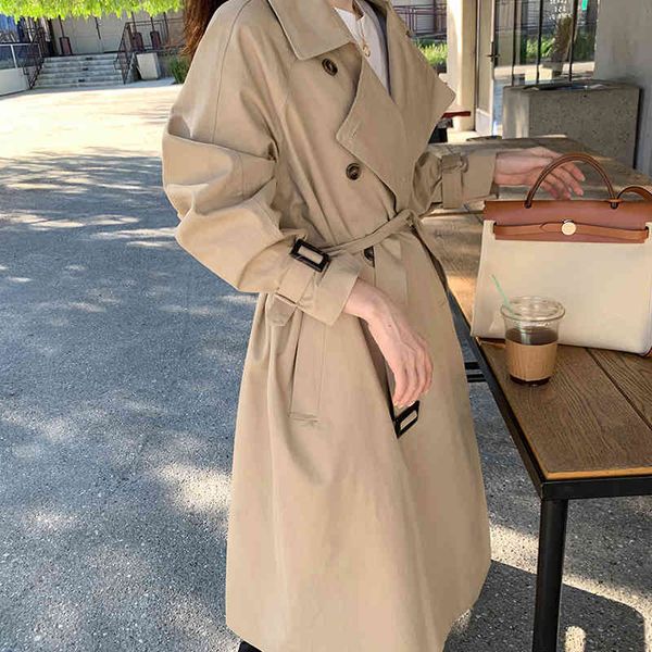 women's trench coats feminine large notch double lapel breasted with long belt trench coat 2021 spring fall outerwear khaki gabardine, Tan;black
women's trench coats feminine large notch double lapel breasted with long belt trench coat 2021 spring fall outerwear khaki gabardine, Tan;black