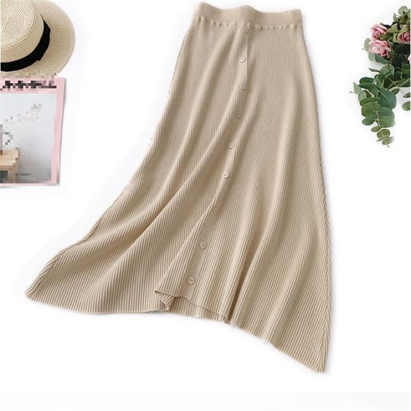 autumn& winter women slim high waist simple knitted wool skirt western style casual all-match long 210527, Black
autumn& winter women slim high waist simple knitted wool skirt western style casual all-match long 210527, Black
