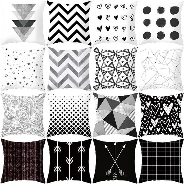 pillow case black and white decorative pillowcase geometric stripe heart star abstract cushion cover home bed sofa car throw p06
pillow case black and white decorative pillowcase geometric stripe heart star abstract cushion cover home bed sofa car throw p06