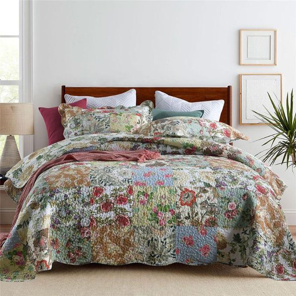 comforters & sets bedspreads quilt set 3pcs cotton quilts floral patchwork coverlet quilted bed cover pillowcase king queen size blanket
comforters & sets bedspreads quilt set 3pcs cotton quilts floral patchwork coverlet quilted bed cover pillowcase king queen size blanket