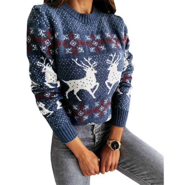 women's sweaters women christmas casual sweater, adults elk & snowflake pattern long sleeve round neck knitwear, White;black
women's sweaters women christmas casual sweater, adults elk & snowflake pattern long sleeve round neck knitwear, White;black