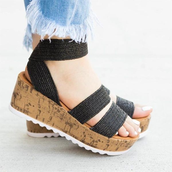 shoes woman fashion summer women sandals female beach wedge high heel comfortable platform plus size 43, Black
shoes woman fashion summer women sandals female beach wedge high heel comfortable platform plus size 43, Black