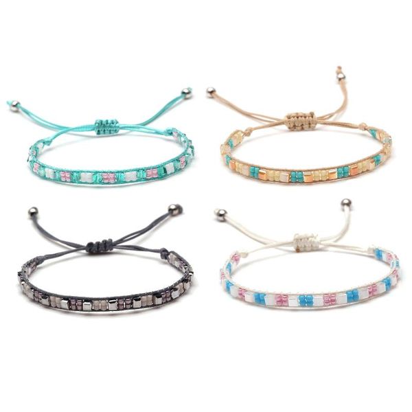 link, chain wish card color lucky rice bead bracelet on hand crystal wax line knitting adjustable fashion pulling women's jewelry 2021, Black
link, chain wish card color lucky rice bead bracelet on hand crystal wax line knitting adjustable fashion pulling women's jewelry 2021, Black