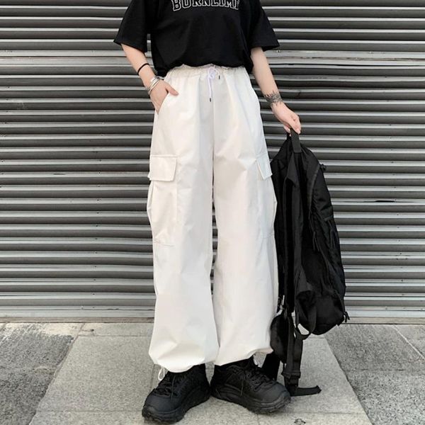 white wide leg cargo pants women korean ins trousers loose straight long capris streetwear hipster fashion high waist sweatpants women', Black;white
white wide leg cargo pants women korean ins trousers loose straight long capris streetwear hipster fashion high waist sweatpants women', Black;white