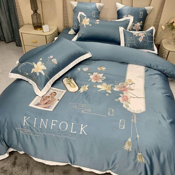 bedding sets luxury chinese style flowers embroidery set soft silky king size duvet cover flat/fitted sheet pillowcases 4pcs
bedding sets luxury chinese style flowers embroidery set soft silky king size duvet cover flat/fitted sheet pillowcases 4pcs