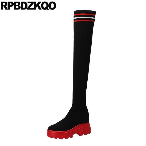 boots stretch knit long shoes high heel women winter 2021 height increasing platform thigh sock slim brand wedge over the knee, Black
boots stretch knit long shoes high heel women winter 2021 height increasing platform thigh sock slim brand wedge over the knee, Black