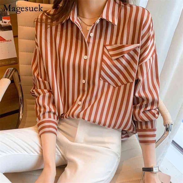 office lady striped chiffon blouse shirt women plus size loose shirts female spring button casual blouses blusas 13018 210512, White
office lady striped chiffon blouse shirt women plus size loose shirts female spring button casual blouses blusas 13018 210512, White