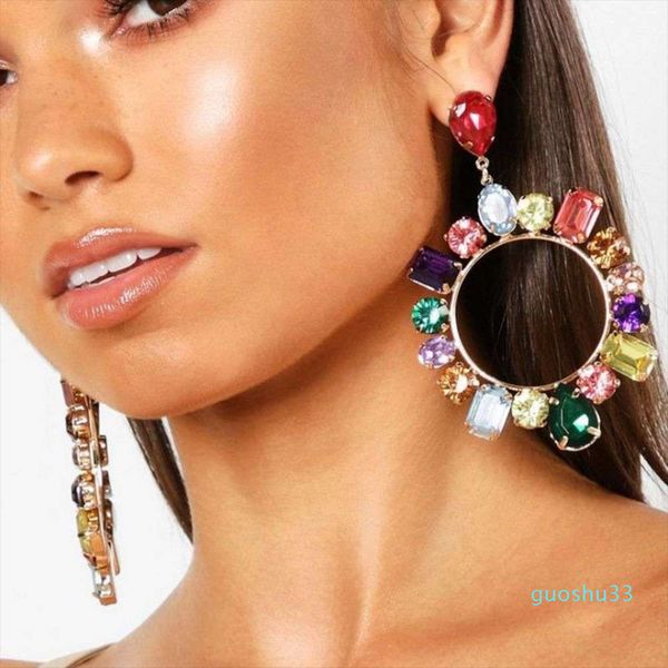 style exaggeration geometry alloy inlaid diamond women's versatile earrings fashion new accessories, Silver
style exaggeration geometry alloy inlaid diamond women's versatile earrings fashion new accessories, Silver