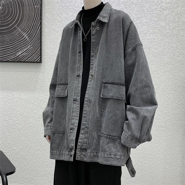 men's jackets gothic denim jacket coat 2021 spring autumn korean fashion high street bf style loose retro casual couple solid, Black;brown
men's jackets gothic denim jacket coat 2021 spring autumn korean fashion high street bf style loose retro casual couple solid, Black;brown