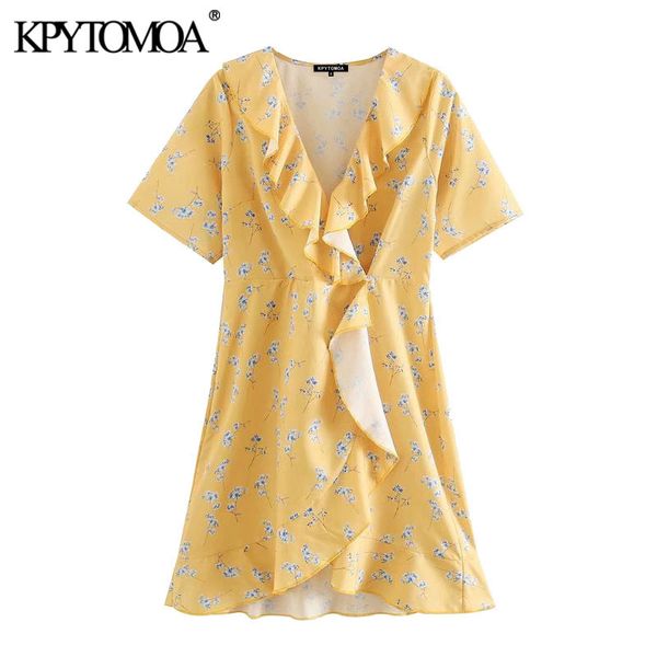 women chic fashion floral print ruffled mini dress vintage v neck short sleeve female dresses vestidos mujer 210416, Black;gray
women chic fashion floral print ruffled mini dress vintage v neck short sleeve female dresses vestidos mujer 210416, Black;gray