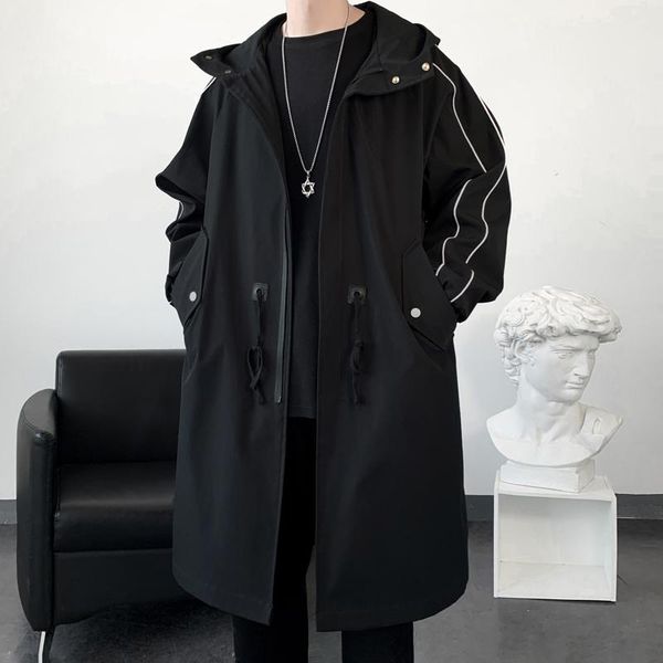 men's trench coats 2021streetwear long jacket spring autumn casual windbreaker man coat fashion hooded, Tan;black
men's trench coats 2021streetwear long jacket spring autumn casual windbreaker man coat fashion hooded, Tan;black
