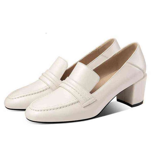spring cowhide thick heel middle single sho women's tendon outsole simple and versatile
spring cowhide thick heel middle single sho women's tendon outsole simple and versatile