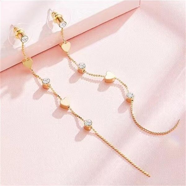 dangle & chandelier korean style temperament ladies long tassel earrings shiny crystal heart design drop female fashion jewelry love gifts, Silver
dangle & chandelier korean style temperament ladies long tassel earrings shiny crystal heart design drop female fashion jewelry love gifts, Silver
