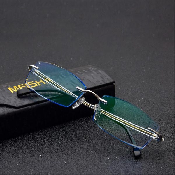 fashion sunglasses frames men's myopia blue diamond rimmed glasses pure titanium screw-free, Black
fashion sunglasses frames men's myopia blue diamond rimmed glasses pure titanium screw-free, Black