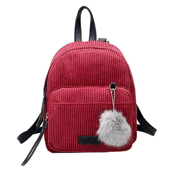 outdoor bags school bag for girl vintage corduroy solid color travel backpacks striped pompon cute shoulder bag(red)
outdoor bags school bag for girl vintage corduroy solid color travel backpacks striped pompon cute shoulder bag(red)