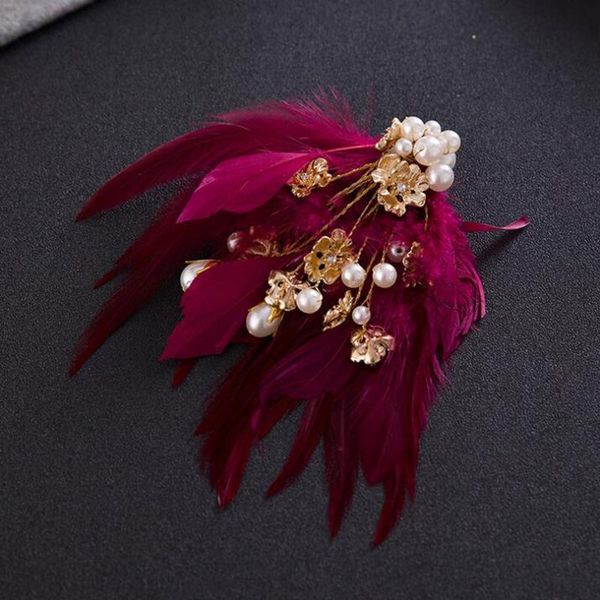 Hair Clips & Barrettes Traditional Chinese Wedding Accessories Vintage Red Feather Crystal Rhinestone Bridal Combs Bride Tiaras Hairwear, Golden;silver
Hair Clips & Barrettes Traditional Chinese Wedding Accessories Vintage Red Feather Crystal Rhinestone Bridal Combs Bride Tiaras Hairwear, Golden;silver