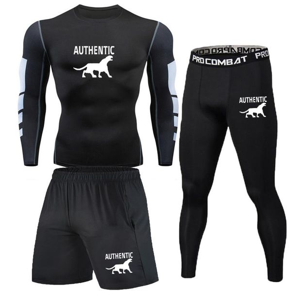 men's tracksuits comprehensive training sportswear gym compression suit fitness running jogging sports tights riding, Gray
men's tracksuits comprehensive training sportswear gym compression suit fitness running jogging sports tights riding, Gray