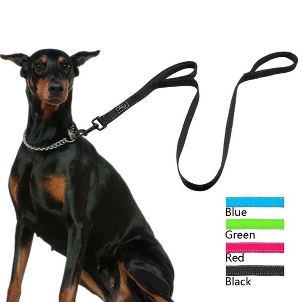 reflective nylon dog leash heavy duty mesh padded 2 handle leads dogs leashes for large medium pet lightweight collars &
reflective nylon dog leash heavy duty mesh padded 2 handle leads dogs leashes for large medium pet lightweight collars &