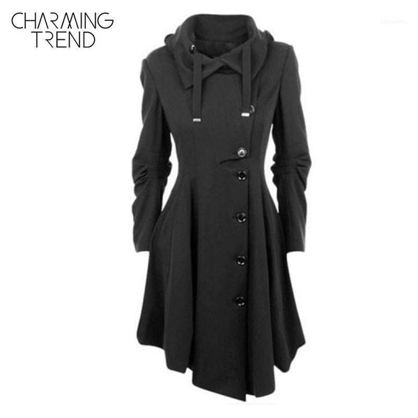 women's trench coats wholesale- charmingtrend jacket 2021 women autumn solid black fold over collar asymmetric hem single breasted fema, Tan;black
women's trench coats wholesale- charmingtrend jacket 2021 women autumn solid black fold over collar asymmetric hem single breasted fema, Tan;black