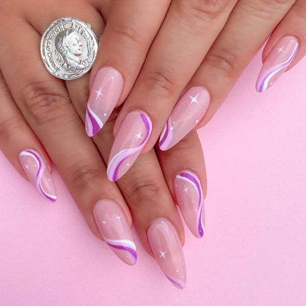 false nails 2021 fashion wavy style stiletto wearable detachable fake full cover nail tips artificial manicure tool, Red;gold
false nails 2021 fashion wavy style stiletto wearable detachable fake full cover nail tips artificial manicure tool, Red;gold