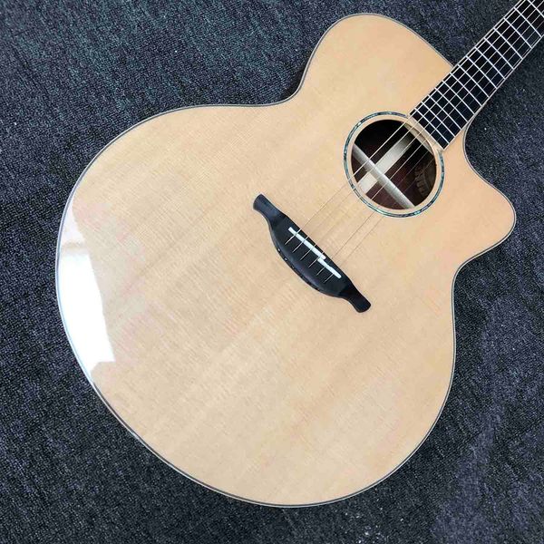 customized 43-inch jumbo body acoustic guitar solid spruce wood ebony fingerboard cutaway loden type
customized 43-inch jumbo body acoustic guitar solid spruce wood ebony fingerboard cutaway loden type