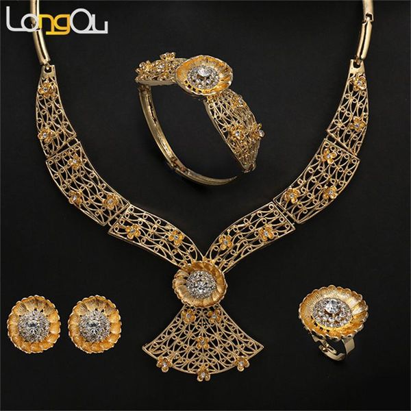 earrings & necklace longqu africa jewelry sets wedding collar necklaces bracelet set for women hollow-out decorative pattern, Silver
earrings & necklace longqu africa jewelry sets wedding collar necklaces bracelet set for women hollow-out decorative pattern, Silver