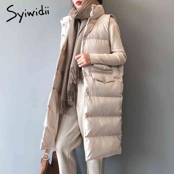 syiwidii sleeveless jacket women winter vest korean fashion black waistcoat long single breasted spring autumn black beige 210417, Black;white
syiwidii sleeveless jacket women winter vest korean fashion black waistcoat long single breasted spring autumn black beige 210417, Black;white