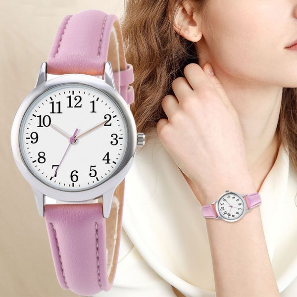 women quartz watch easy-to-read wristwatch with arabic numerals plain pu leather dial sweet-colored female bracelet, Slivery;brown
women quartz watch easy-to-read wristwatch with arabic numerals plain pu leather dial sweet-colored female bracelet, Slivery;brown