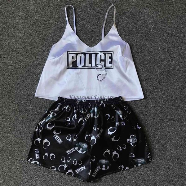 police print pajama sets womens sleepwears pattern pajamas strap sleeveless set female summer night wear home suit, Black;red
police print pajama sets womens sleepwears pattern pajamas strap sleeveless set female summer night wear home suit, Black;red