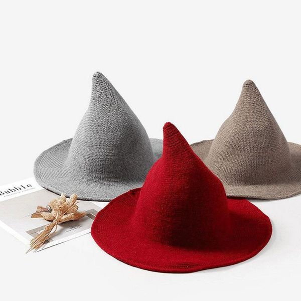 party hats modern women witch hat knitted woolen foldable halloween festival cosplay fashionable warm autumn winter cap
party hats modern women witch hat knitted woolen foldable halloween festival cosplay fashionable warm autumn winter cap