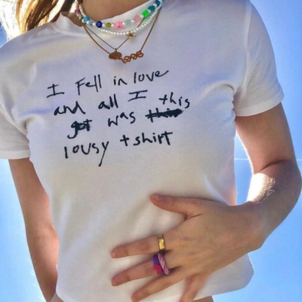 women's t-shirt american street harajuku retro short-sleeved casual loose letter printing oversize clothing high, White
women's t-shirt american street harajuku retro short-sleeved casual loose letter printing oversize clothing high, White