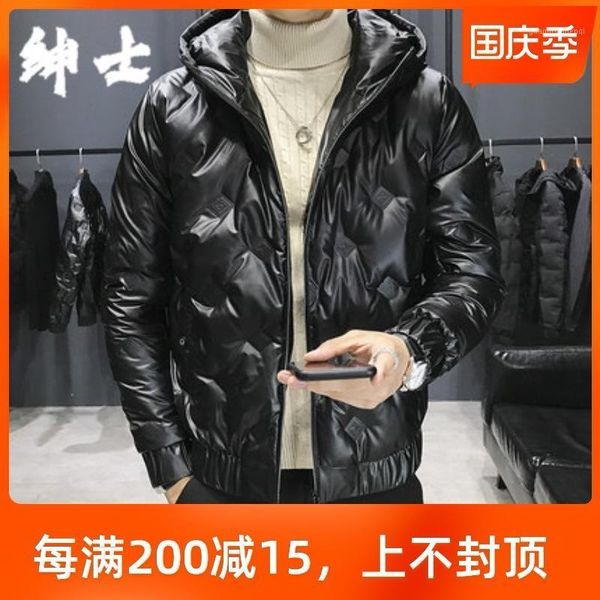 men's down & parkas shiny white duck hooded jacket warm winter outdoor cultivate morality handsome male personality fashion coat, Black
men's down & parkas shiny white duck hooded jacket warm winter outdoor cultivate morality handsome male personality fashion coat, Black