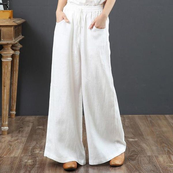 women's cotton linen wide leg pants summer loose casual straight bloomers trousers vintage female plus size clothing & capris, Black;white
women's cotton linen wide leg pants summer loose casual straight bloomers trousers vintage female plus size clothing & capris, Black;white