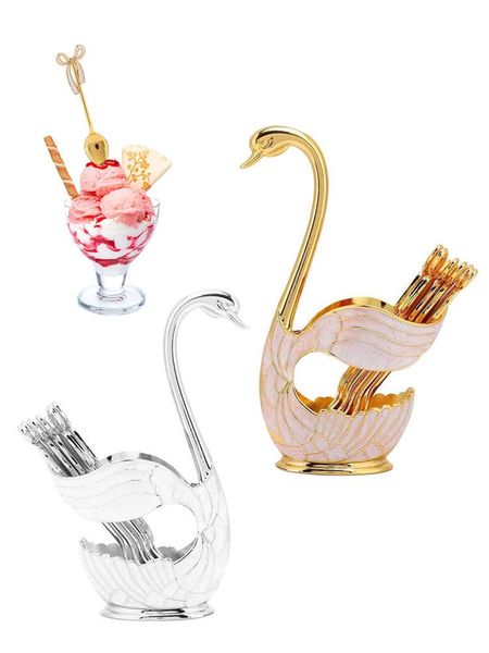 spoons 6pcs spoon coffee with 1 swan shape base holder hollow home decoration fruit dessert living room kitchen decor tool
spoons 6pcs spoon coffee with 1 swan shape base holder hollow home decoration fruit dessert living room kitchen decor tool
